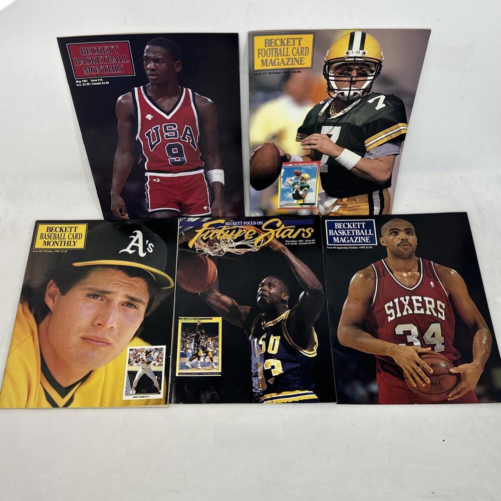 1990 1991 Lot Of Beckett Basketball Magazines Issues #4 #7 #10 #8 #67